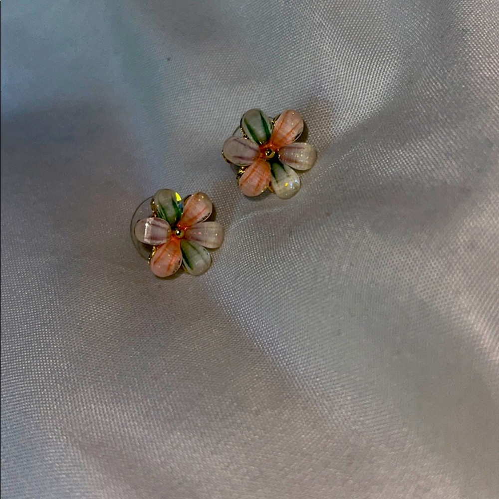 shein pastel floral earrings